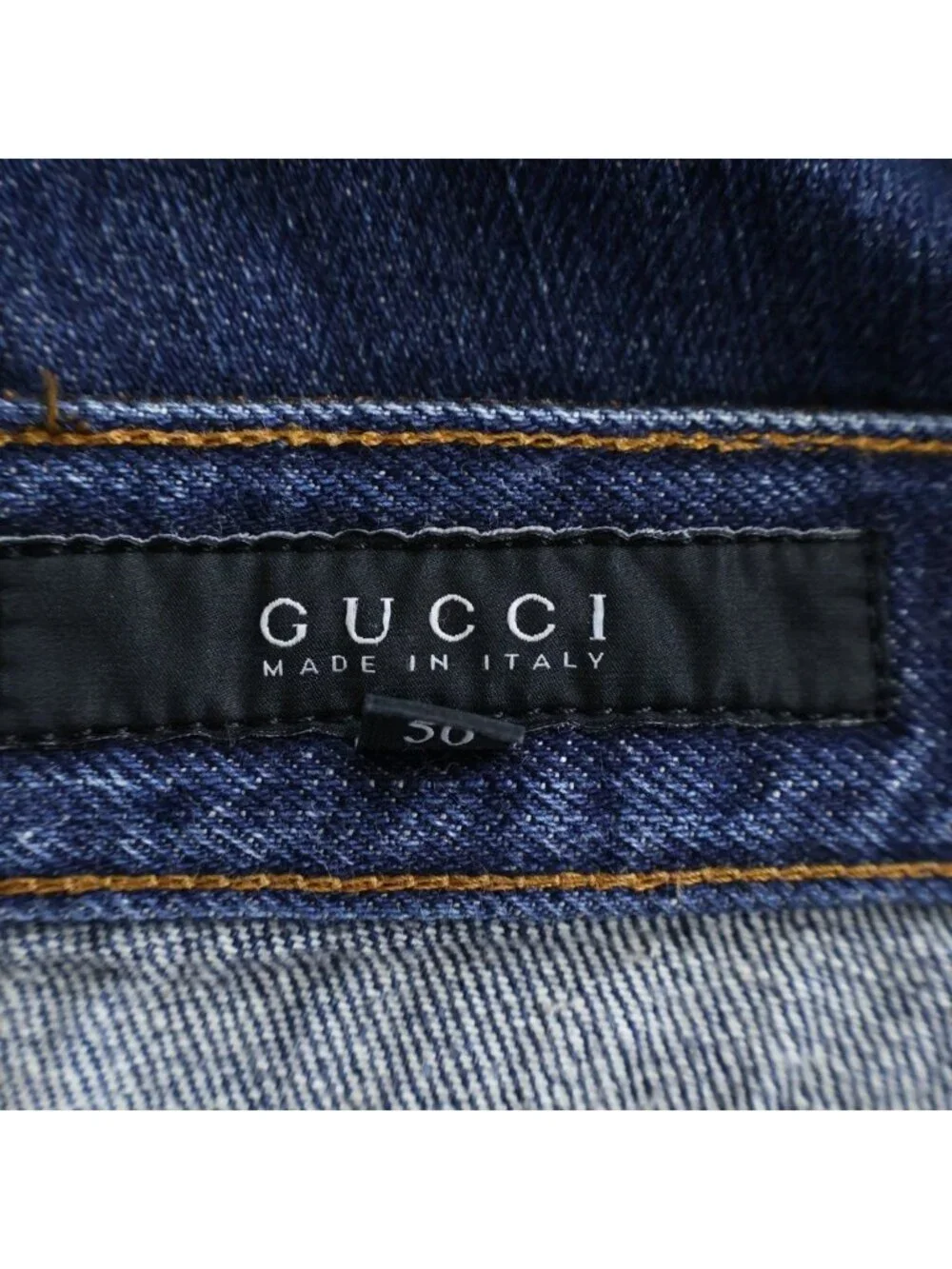 Gucci Button Fly Straight Denim Pants Fly Skinny Indigo XZ